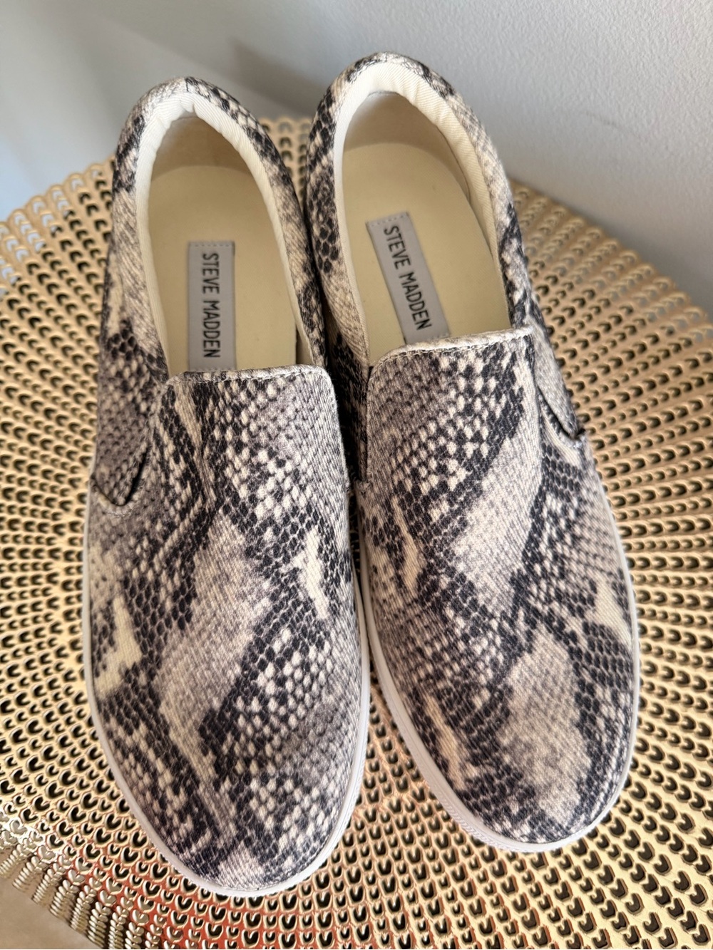 Steve Madden Snake-Print Slip-On Gills Sneakers - Size 8.5 NWOT